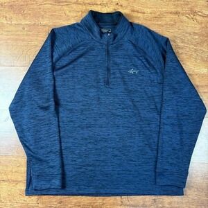 Navy blue Greg Norman quarter zip pullover, minor flaw shown in photos